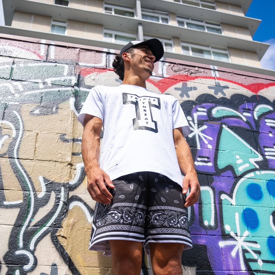 Black Paisley Basketball Shorts