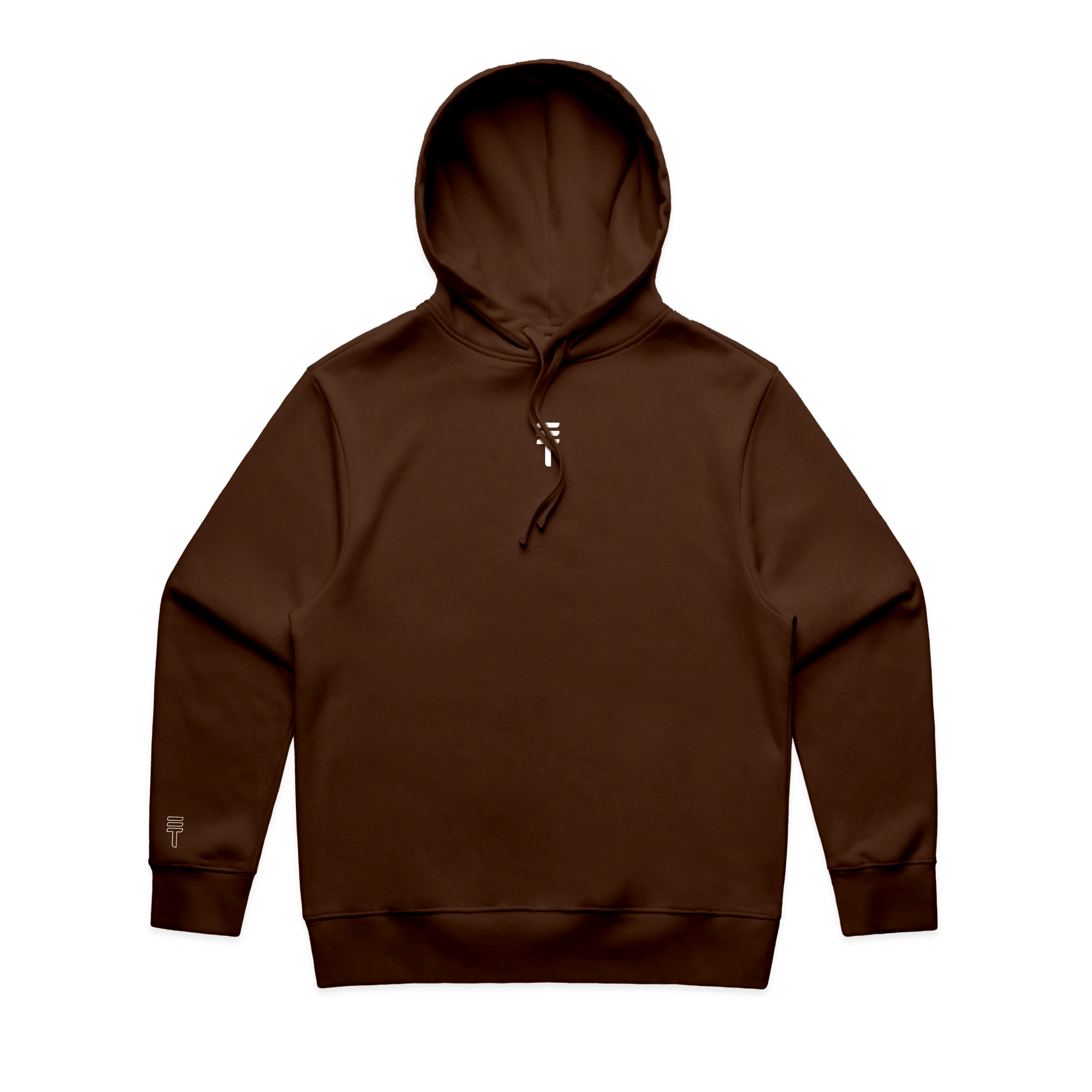 Icon T Logo Brown Hoodie - front picture