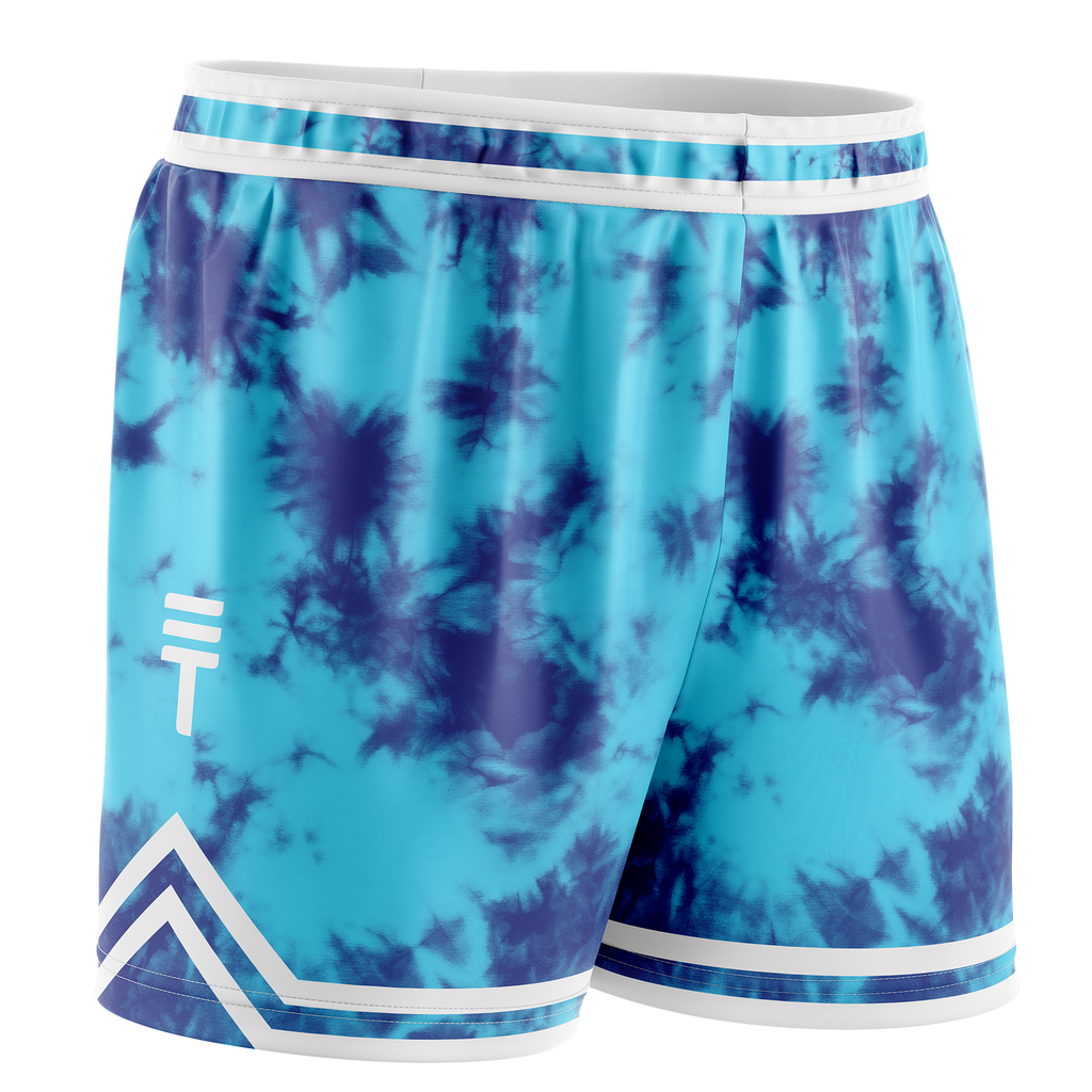 Kids Tie Dye Shorts Blue Navy