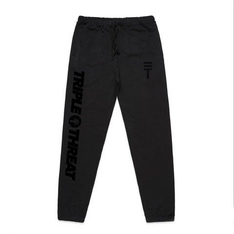 Kids Puff Print Logo Track pants - Black