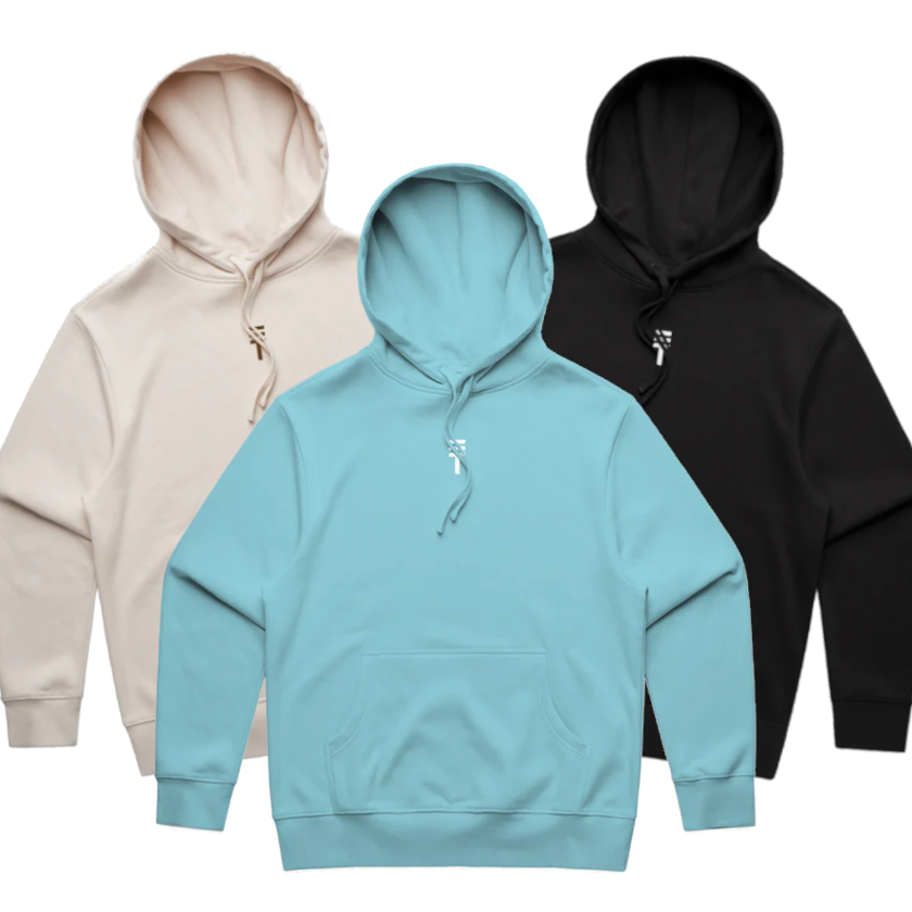Kids hoodies category image featuring the cream, blue and black kids icon hoodies 