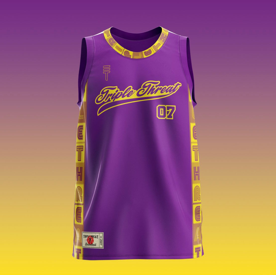 Purple Triple Threat Basketball Singlet