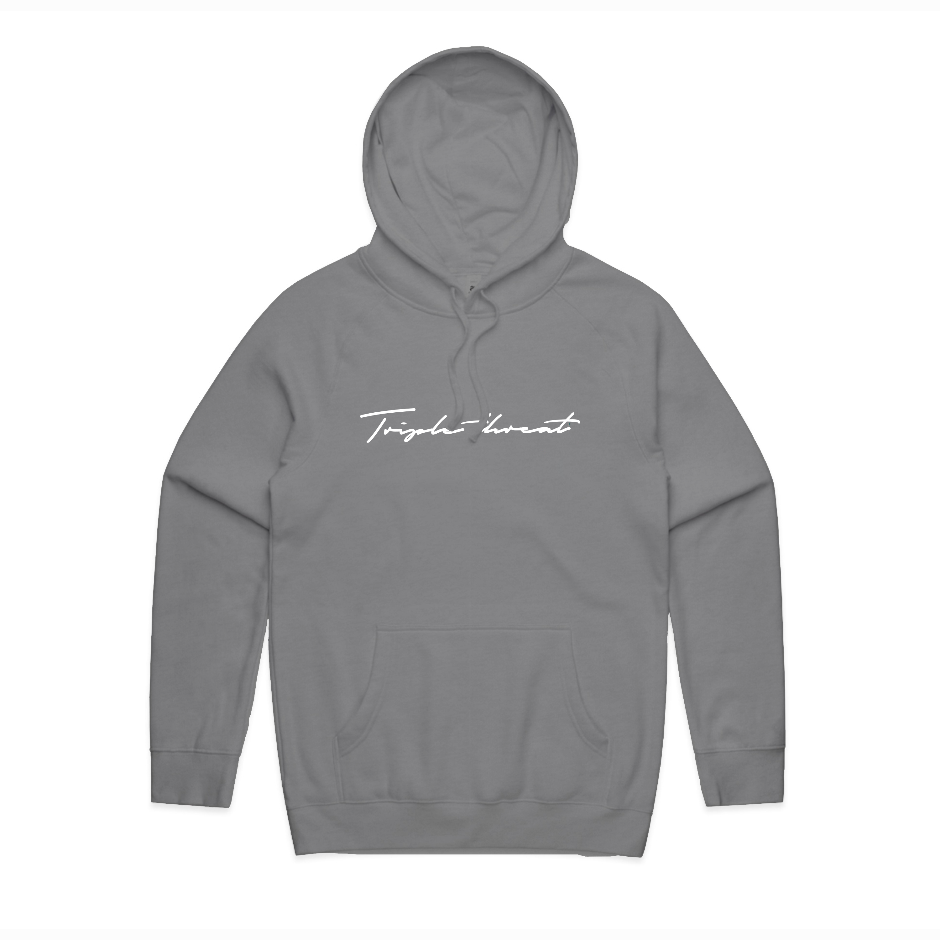 Script Hoodie - Grey/White