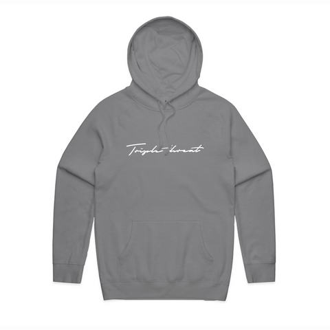 Script Hoodie - Grey/White