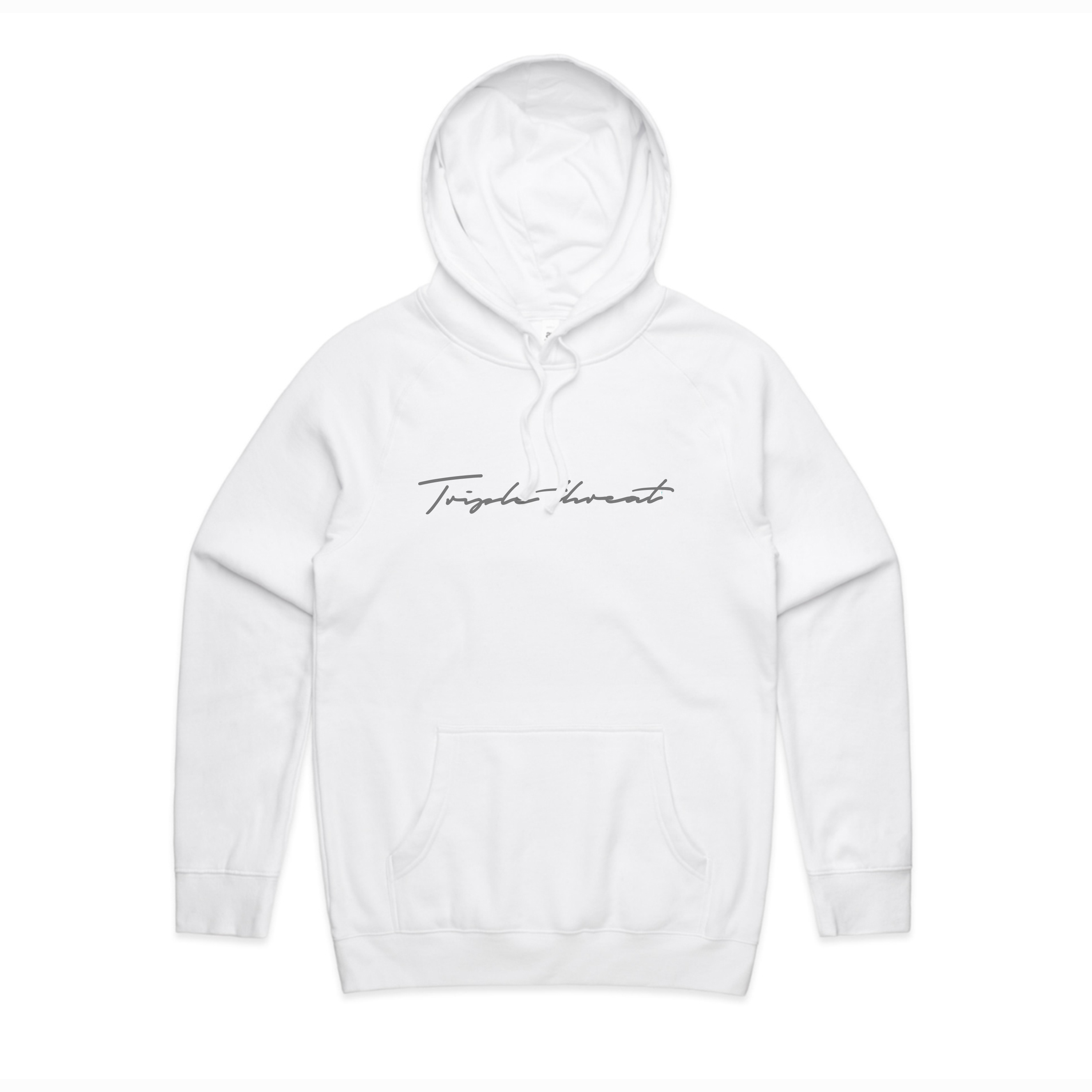 Script Hoodie - White/Charcoal