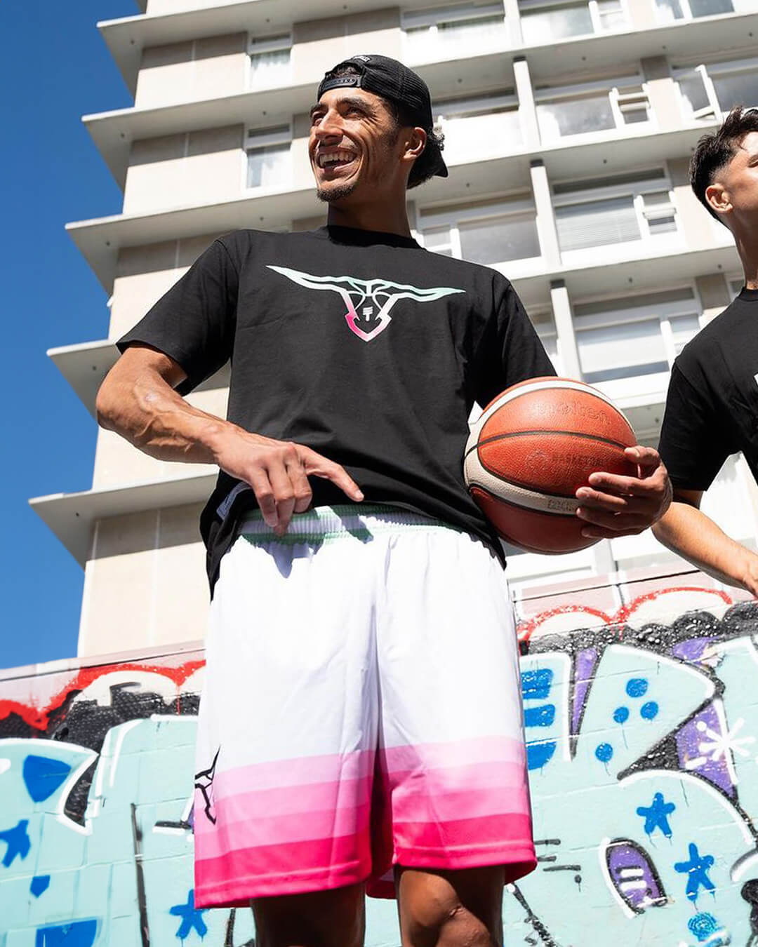 Model wearing Triple Threat basketball clothing in Wellington New Zealand 