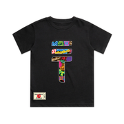 Kids Sticker Bomb T-Shirt - Black
