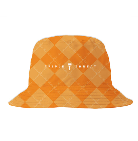 Triple Threat Diamond Bucket Hat - Orange