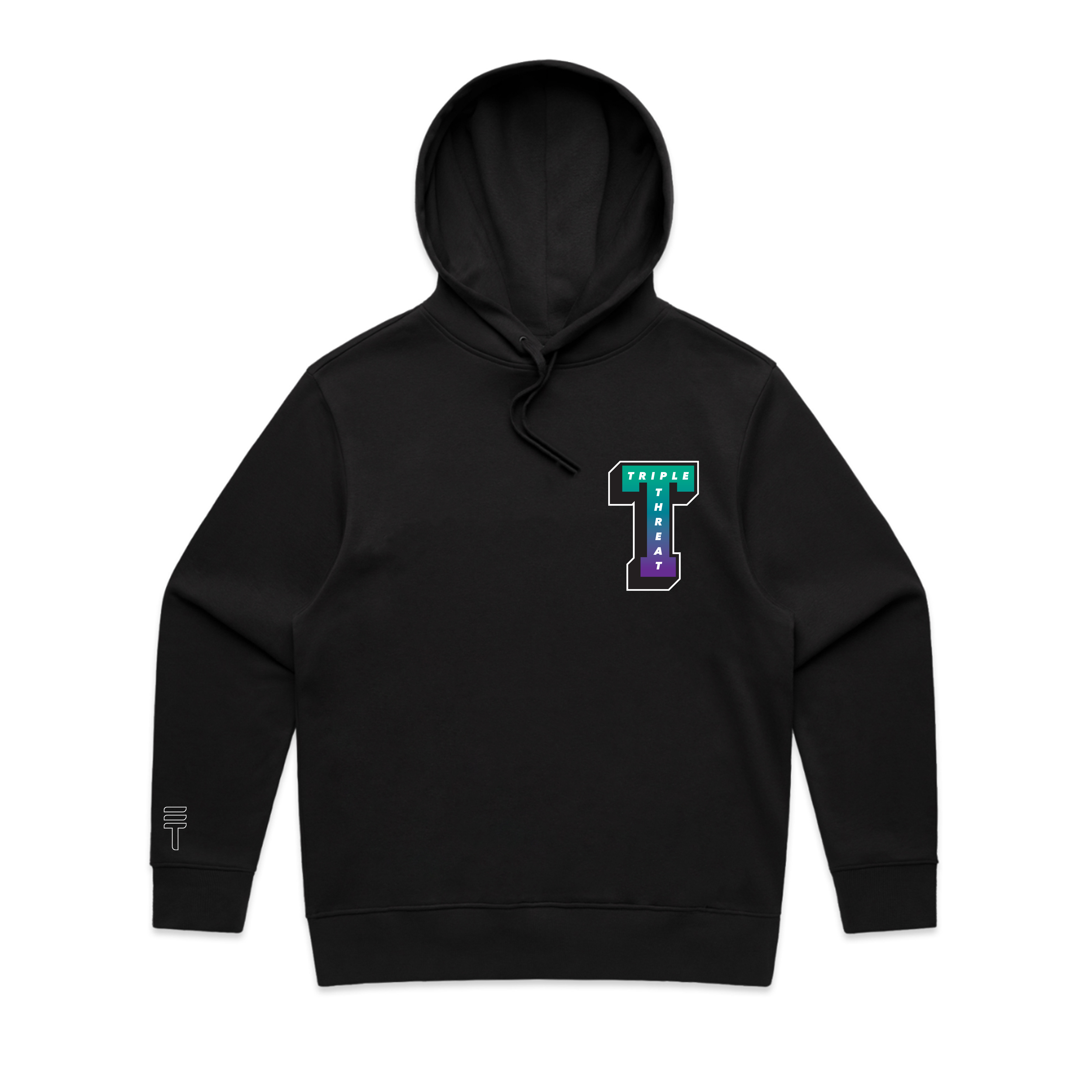 Block T Logo Hoodie - Black