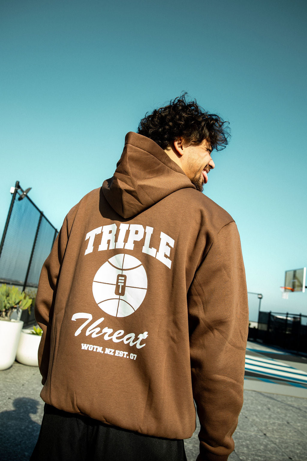 Baseline Unisex Hoodie Brown