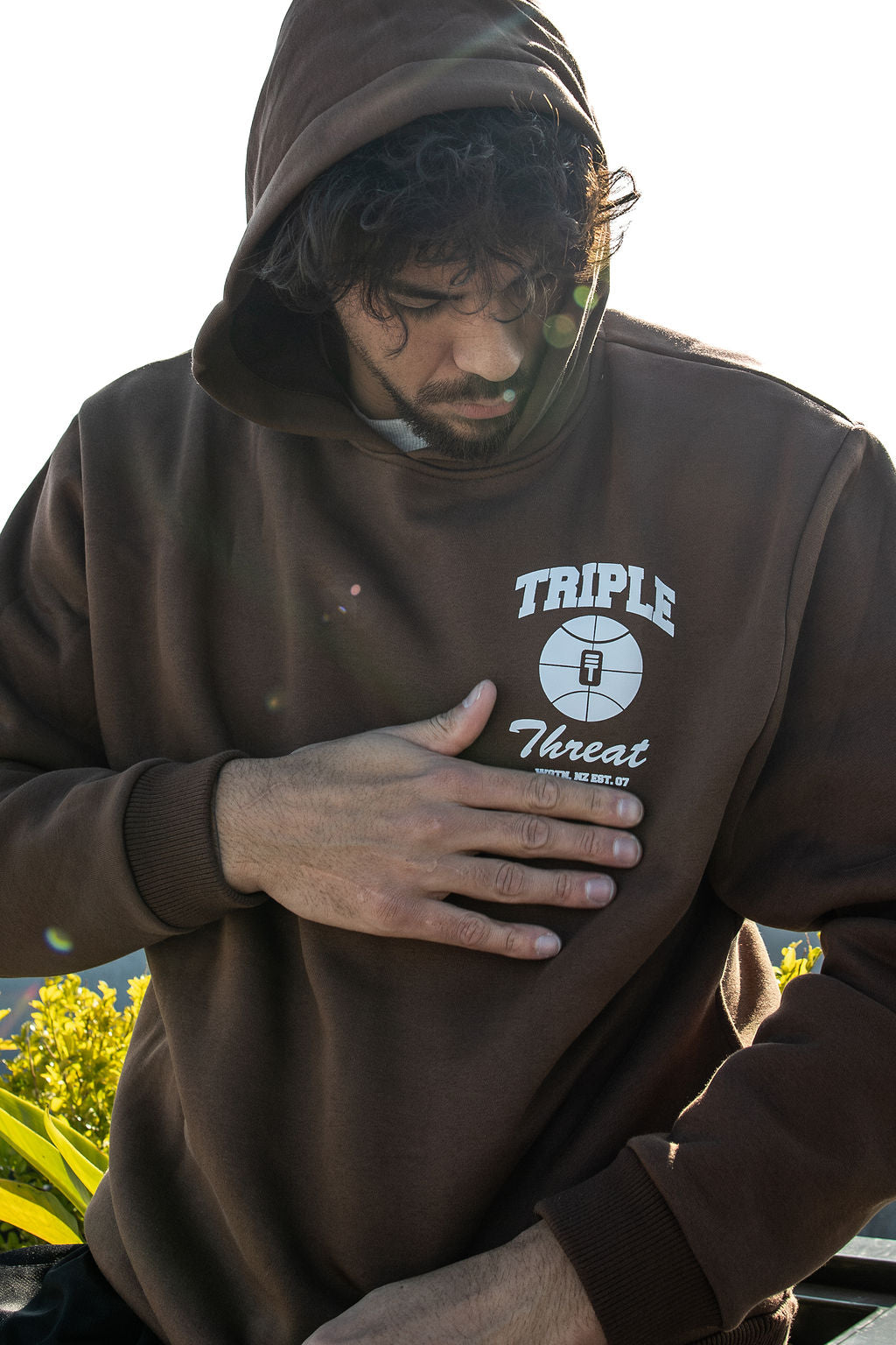 Baseline Unisex Hoodie Brown