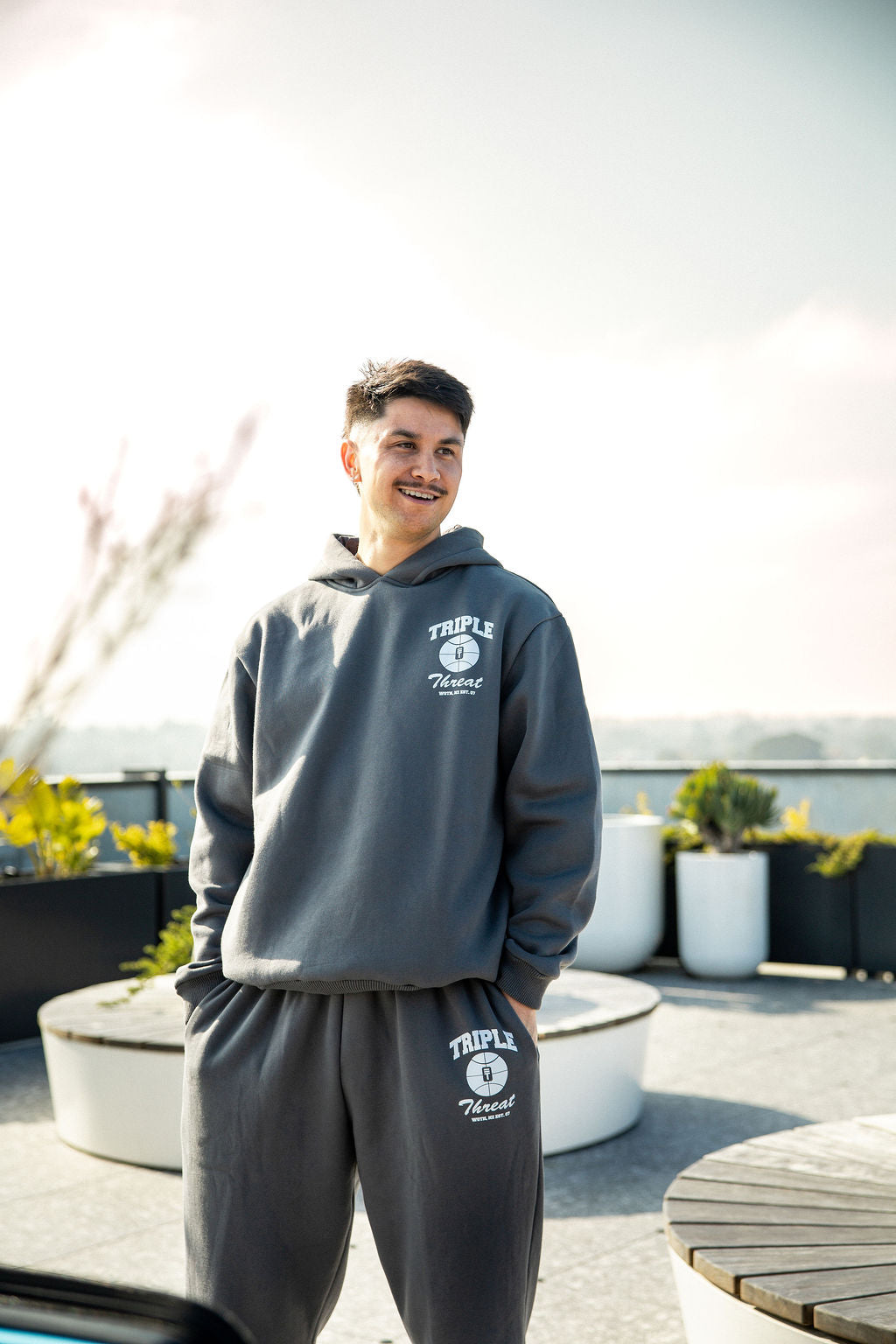 Baseline Unisex Hoodie Charcoal