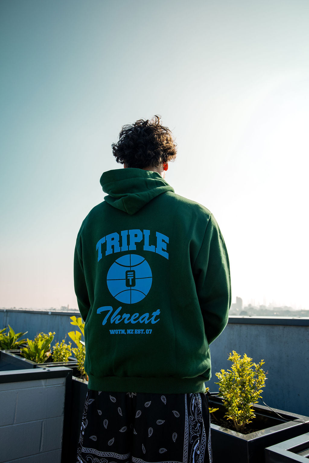 Baseline Unisex Hoodie Forest Green