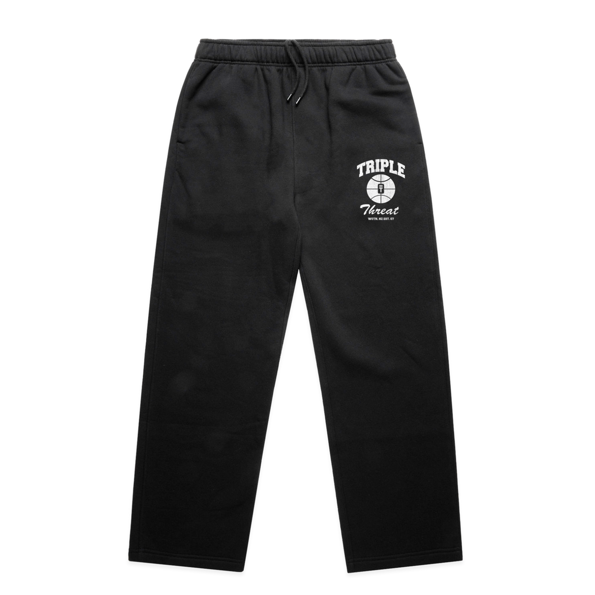 Triple Threat Baseline black track pants
