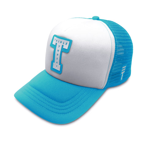Triple Threat Block Trucker Hat - Blue