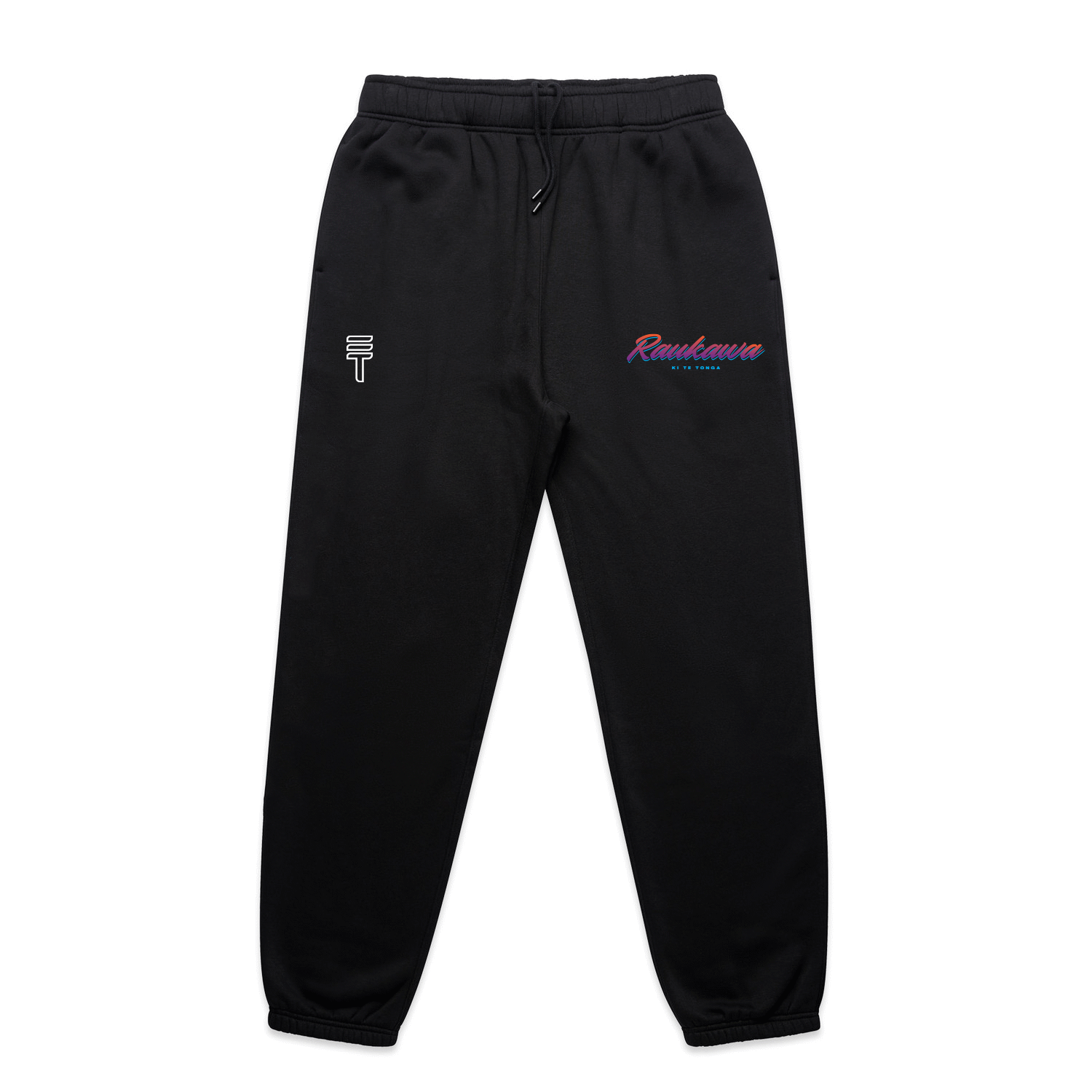 Raukawa Black Fleece Track Pants