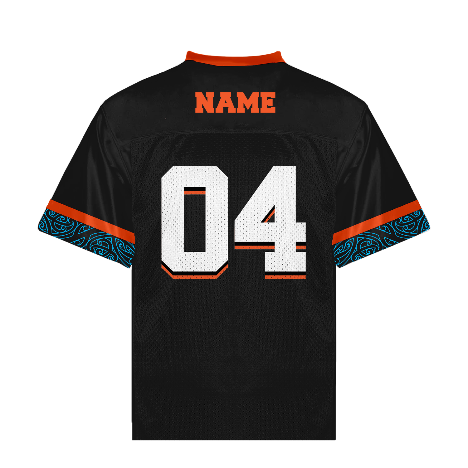 Back of Raukawa 2026 Black Football Jersey New Zealand