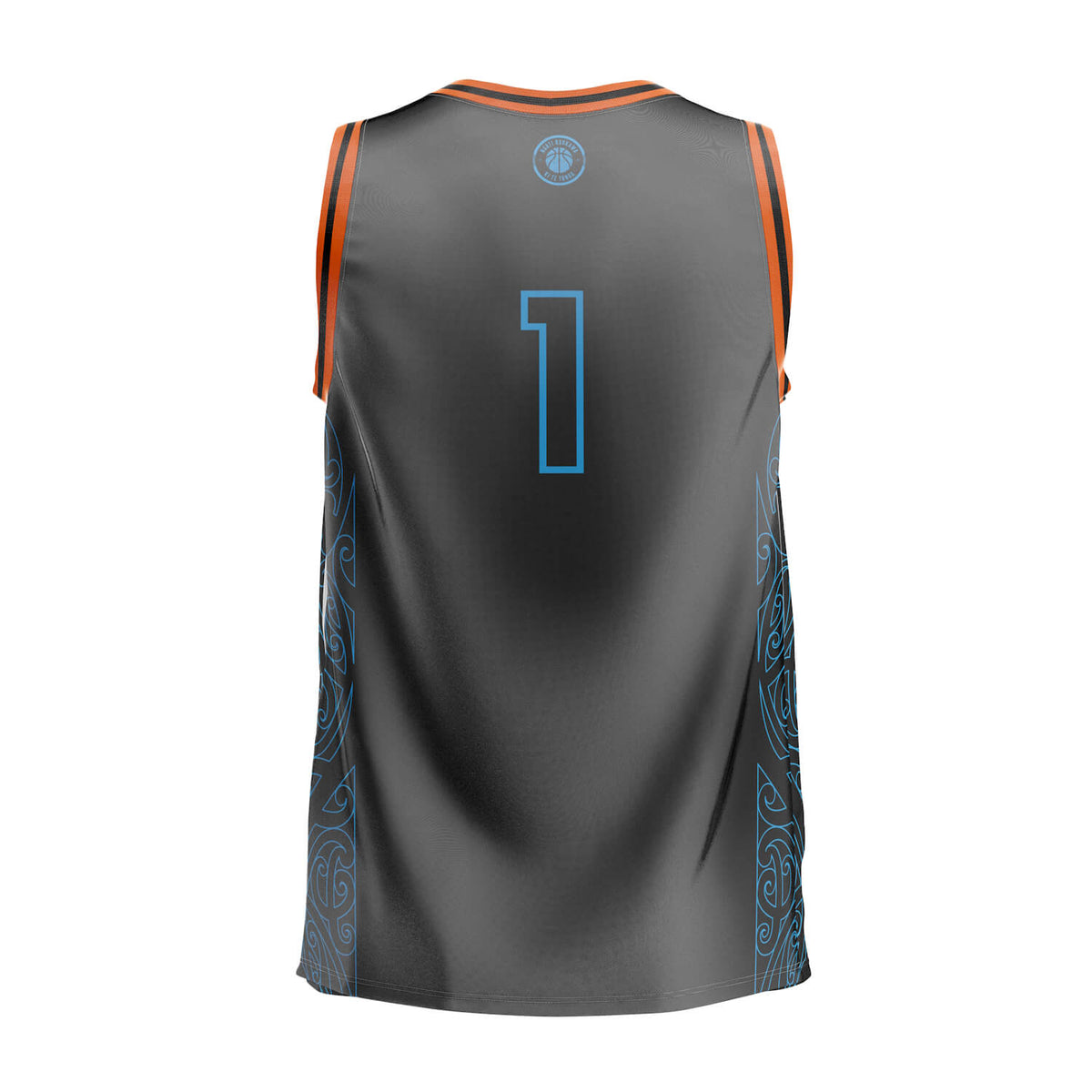 Raukawa Black Basketball Singlet Back
