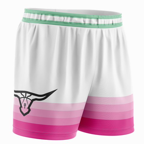 Kids Buffalo Shorts - White/Pink