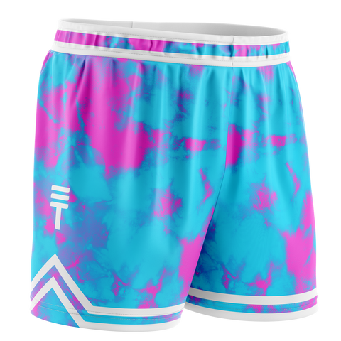 Blue and pink shorts sales