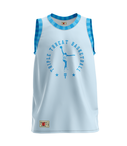 The Player singlet - Blue & Baby Blue