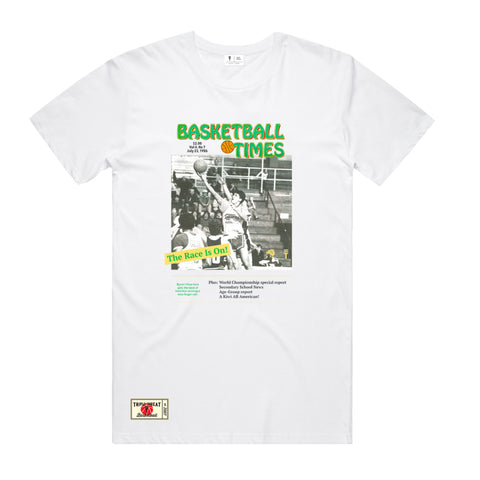 Byron Vaetoe Basketball Times T-Shirt  - White
