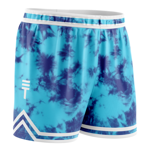 Kids Tie Dye Shorts - Blue & Navy