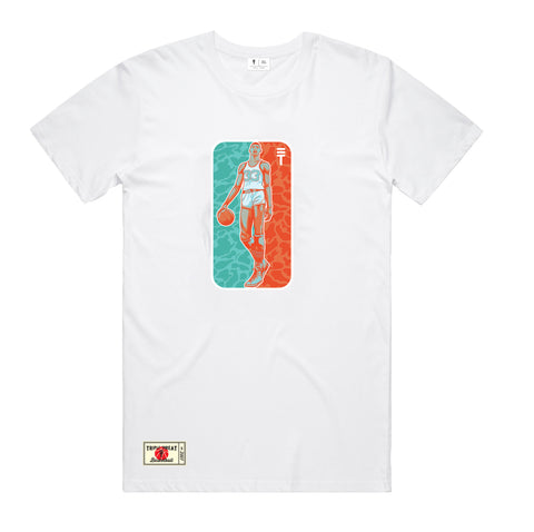 Kareem T-Shirt - White & Orange