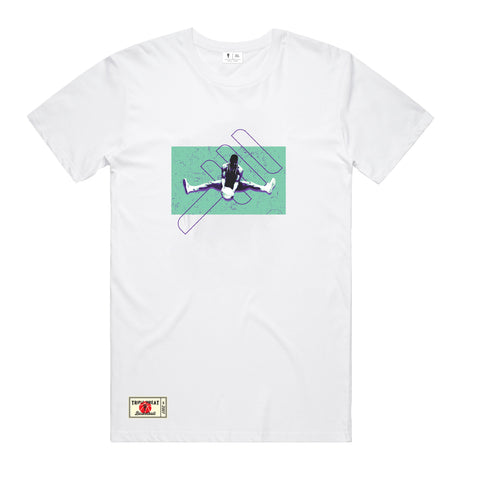 Hangtime T-Shirt - White / Mint Purple